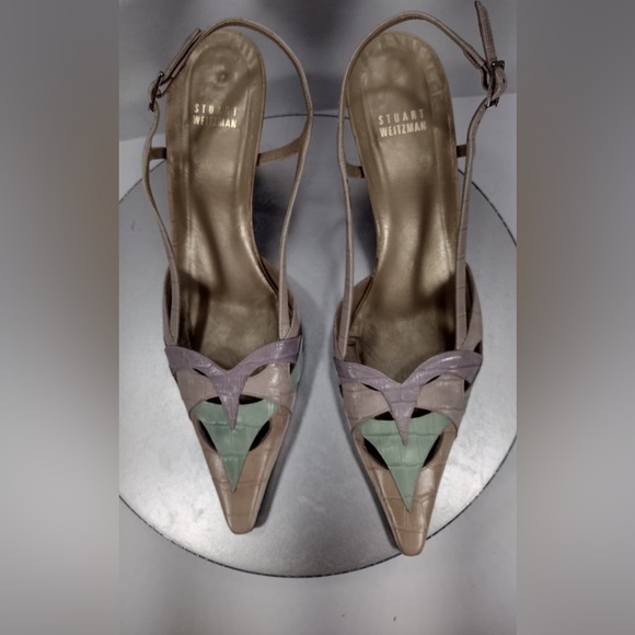 Stuart Weitzman Women's Multi-Color Heels size 9.5 pre owned good condition - Picture 1 of 16